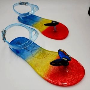 Women’s Betsey Johnson Ankle Strap Jelly Sandals Size8 new without box